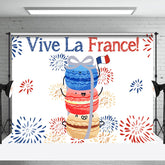 Lofaris Vive La France Macaron Sparkle Bastille Day Backdrop
